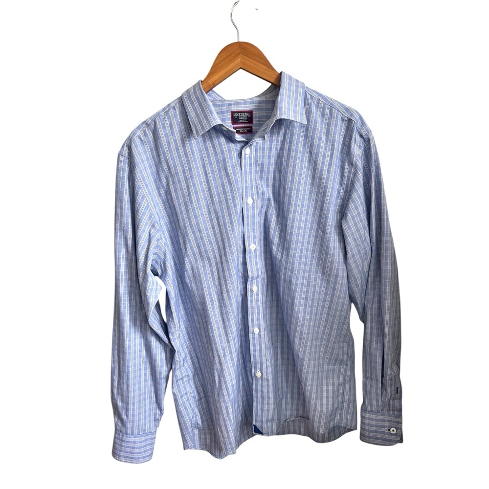 UNTUCKit Redstone Blue Plaid Long Sleeve Button Down Men’s Shirt Size XL